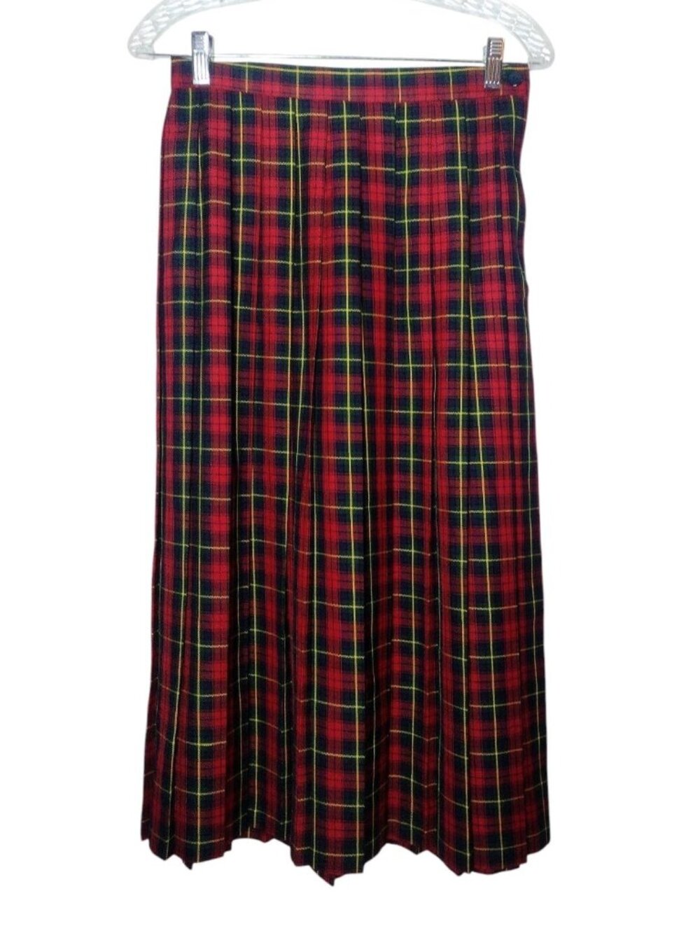 Vintage Requirements Tartan Plaid Pleated Midi Skirt 10 Academia Grunge USA